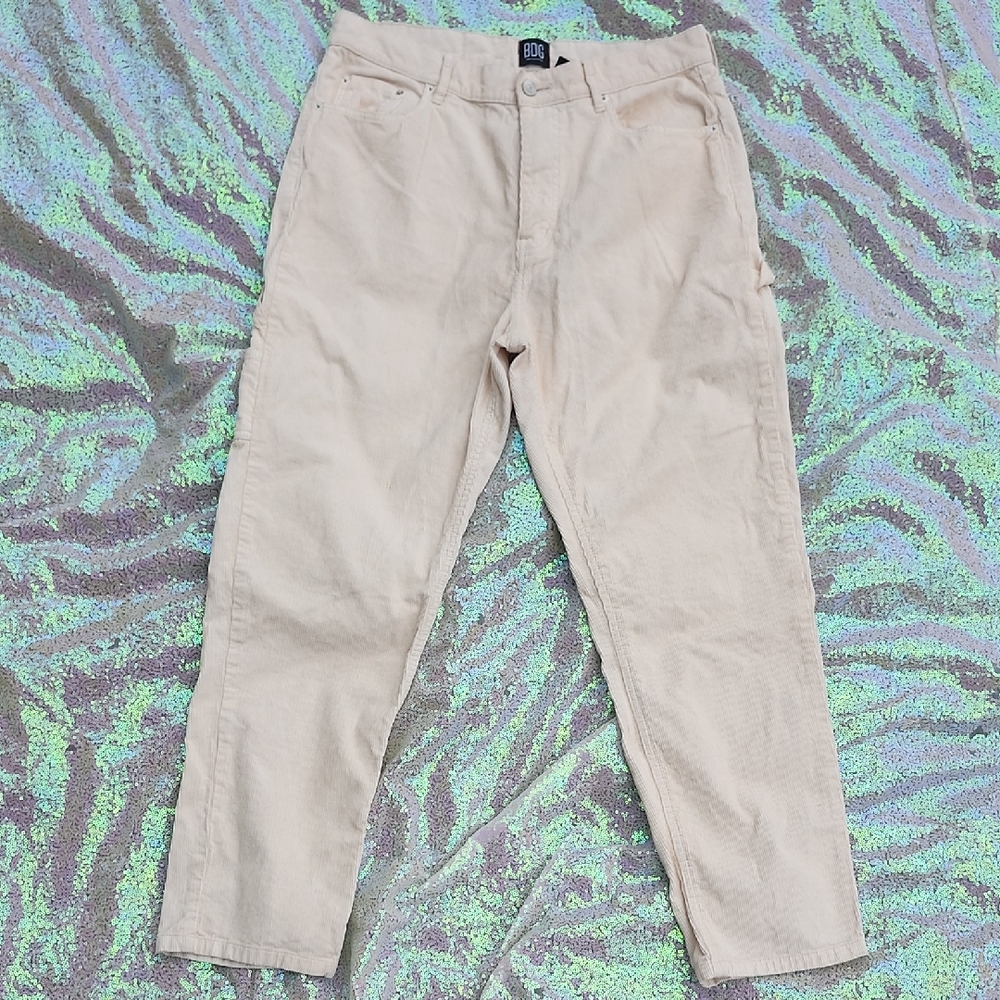 BDG Cream Curdoroy Slim Straight Women's Pants Size 32! Nice!